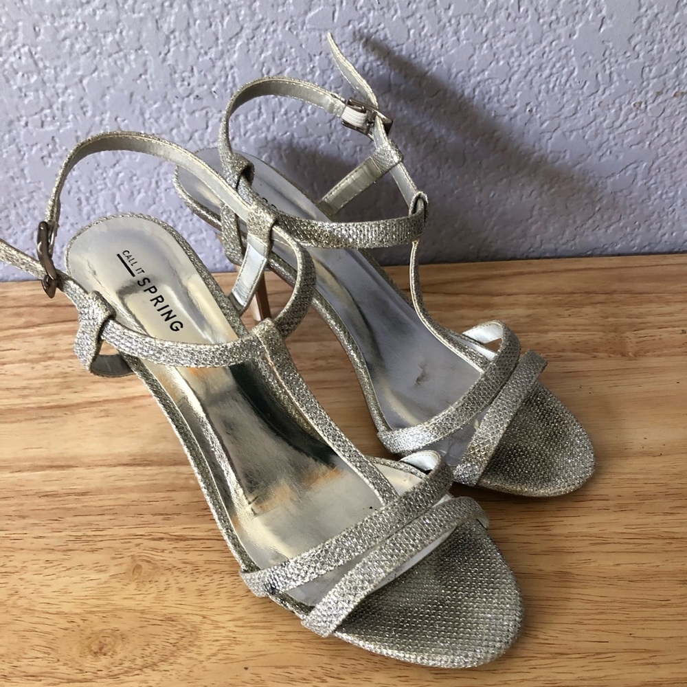 silver prom shoes